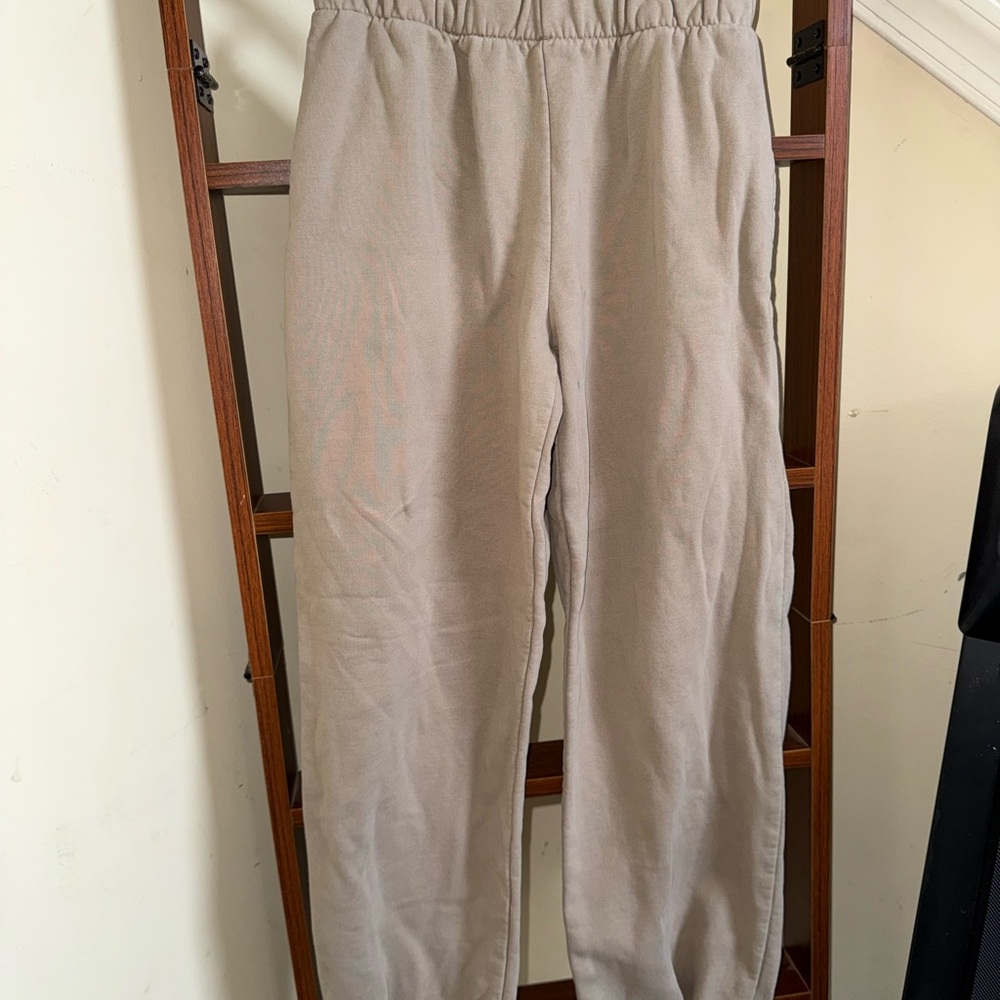 Brandy Melville Taupe Elastic Waist Joggers